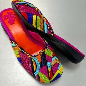 Chico’s beaded mules size 6